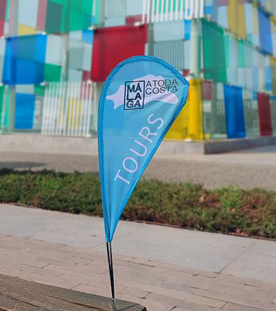 Banderola de Málaga a toda Costa Free tours y visitas guiadas