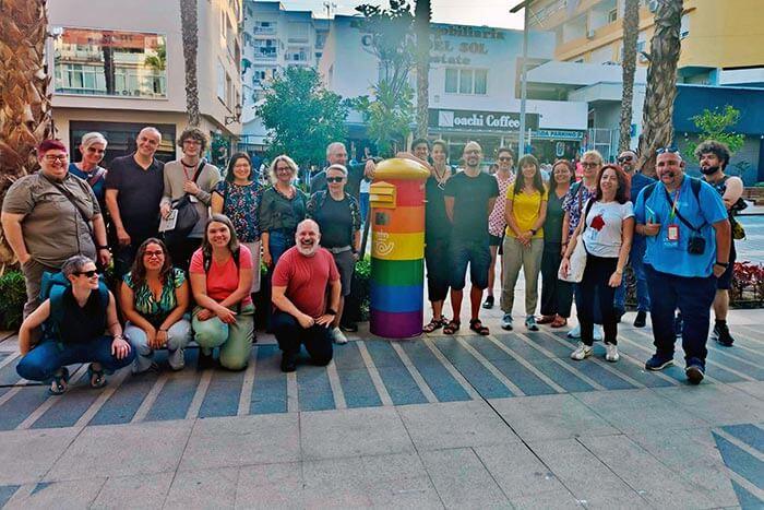 Imagen del grupo en el pasaje Begoña