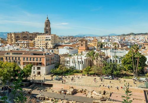 Vista de Málaga desde la Alcazaba